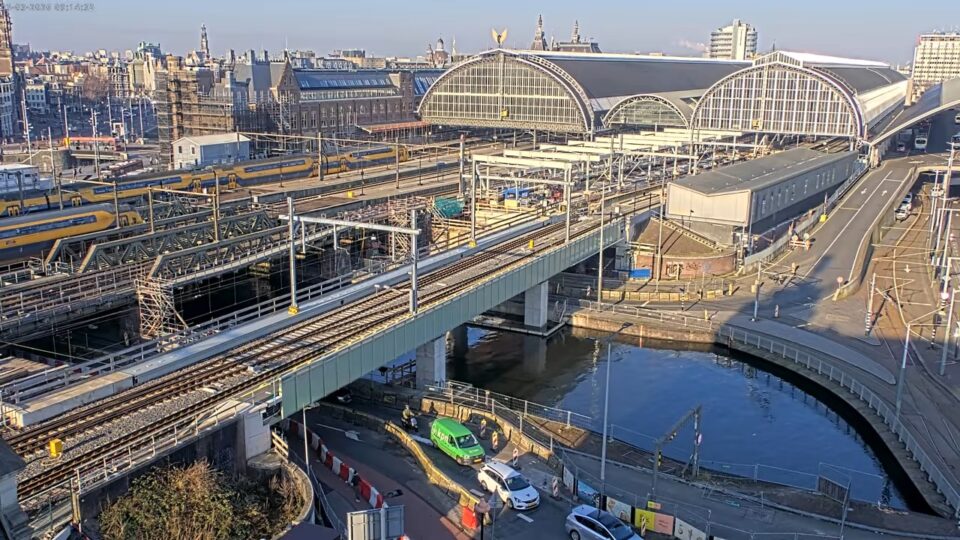 Amsterdam Centraal Station Live Kamperbrug & Open Havenfront