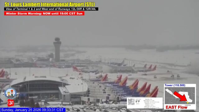 Live Airport Webcam from St. Louis Lambert International Airport