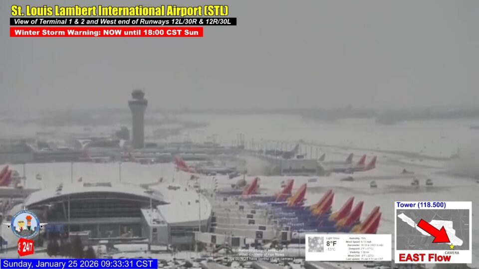 Live Airport Webcam from St. Louis Lambert International Airport