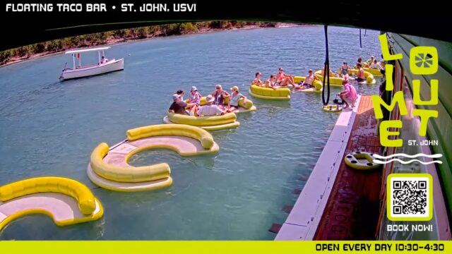 Live Webcam – Lime Out Floating Taco Boat, Coral Bay, St. John, U.S. Virgin Islands