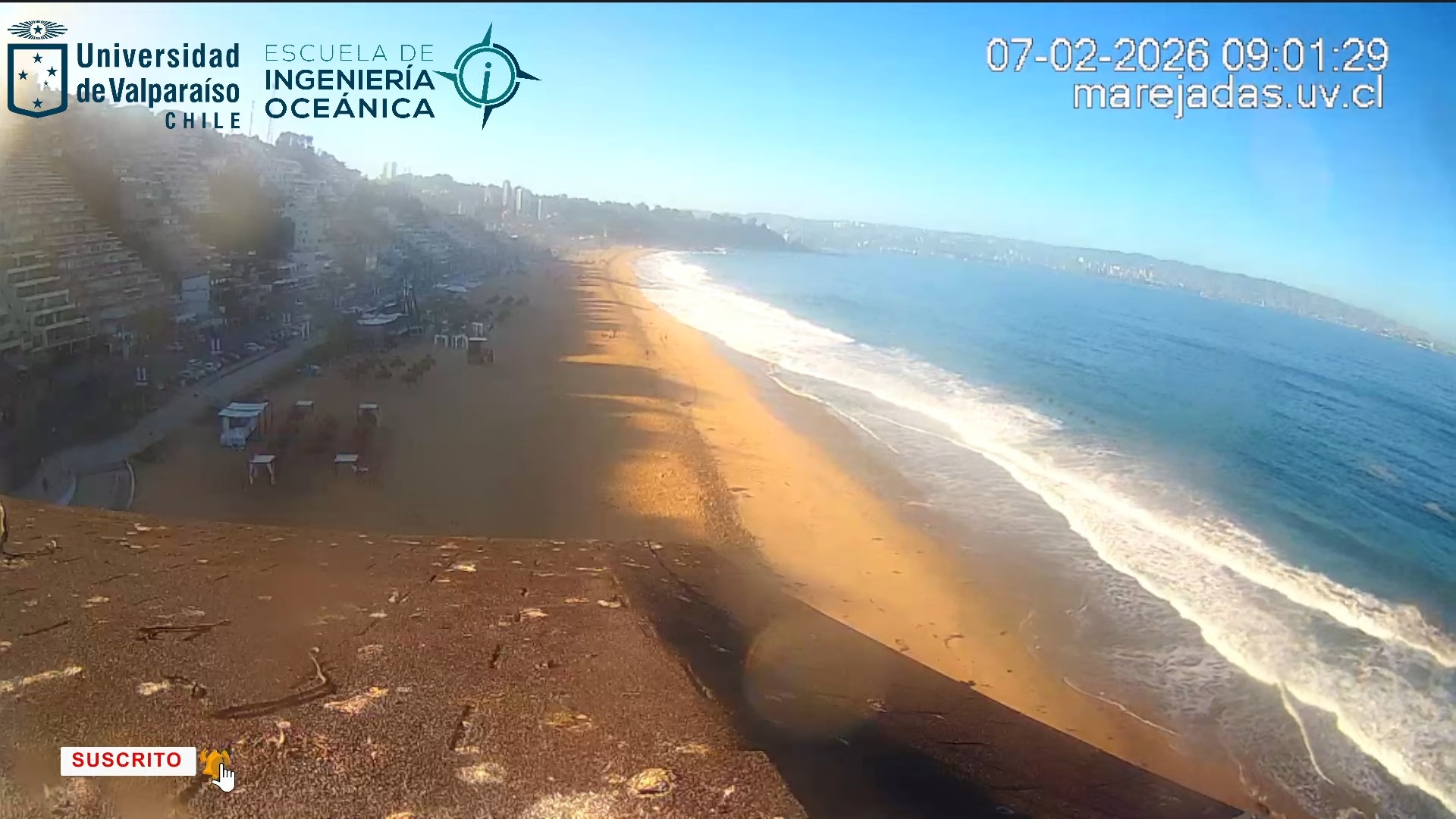 Reñaca Beach, Viña del Mar - Webcam Live Stream