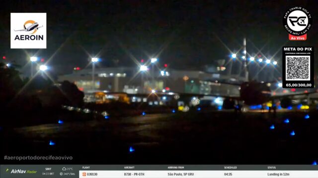 SBRF CAM 1 _ MADRUGADA_MANHÃ _ AEROPORTO DO RECIFE AO VIVO 24H _ RECIFE AIRPORT LIVE
