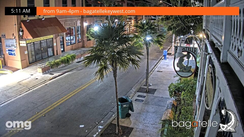 Duval Street Live Webcam – Bagatelle Restaurant, Key West, Florida