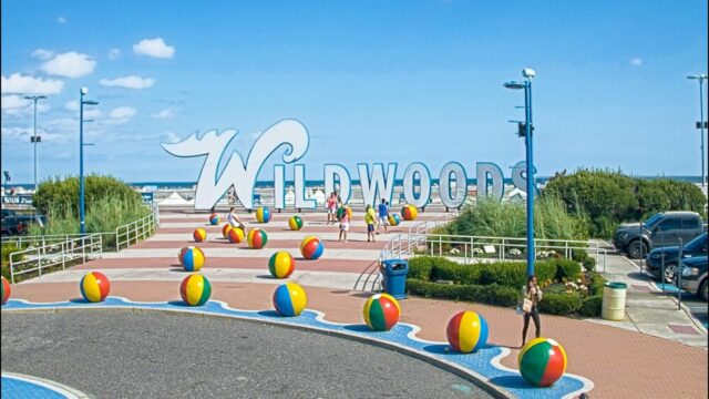 Wildwoods Beach Ball Sign, NJ